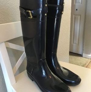 Ralph Lauren Black Rain Boots Size 9B